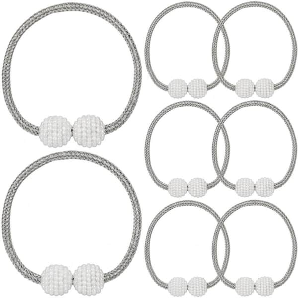 6 Pack Magnetic Curtain Tiebacks - Modern Decorative Holdbacks for Windows