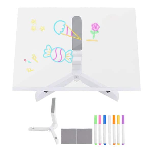 Acrylic LED Light Up Dry Erase Board with 7 Colorful Markers and