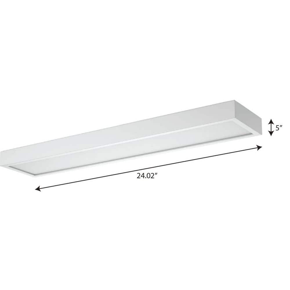 Satin White LED Bath & Vanity Light with Frosted Diffuser