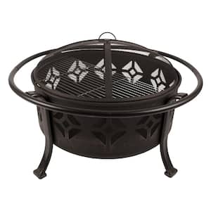 Sunderland Deep Bowl 36 in. x 23 in. Square Steel Wood Fire Pit in Bronze