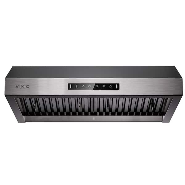 30 in. 560 CFM Ducted Under Cabinet Range Hood in Black Stainless Steel with Removable LED and Gesture Control