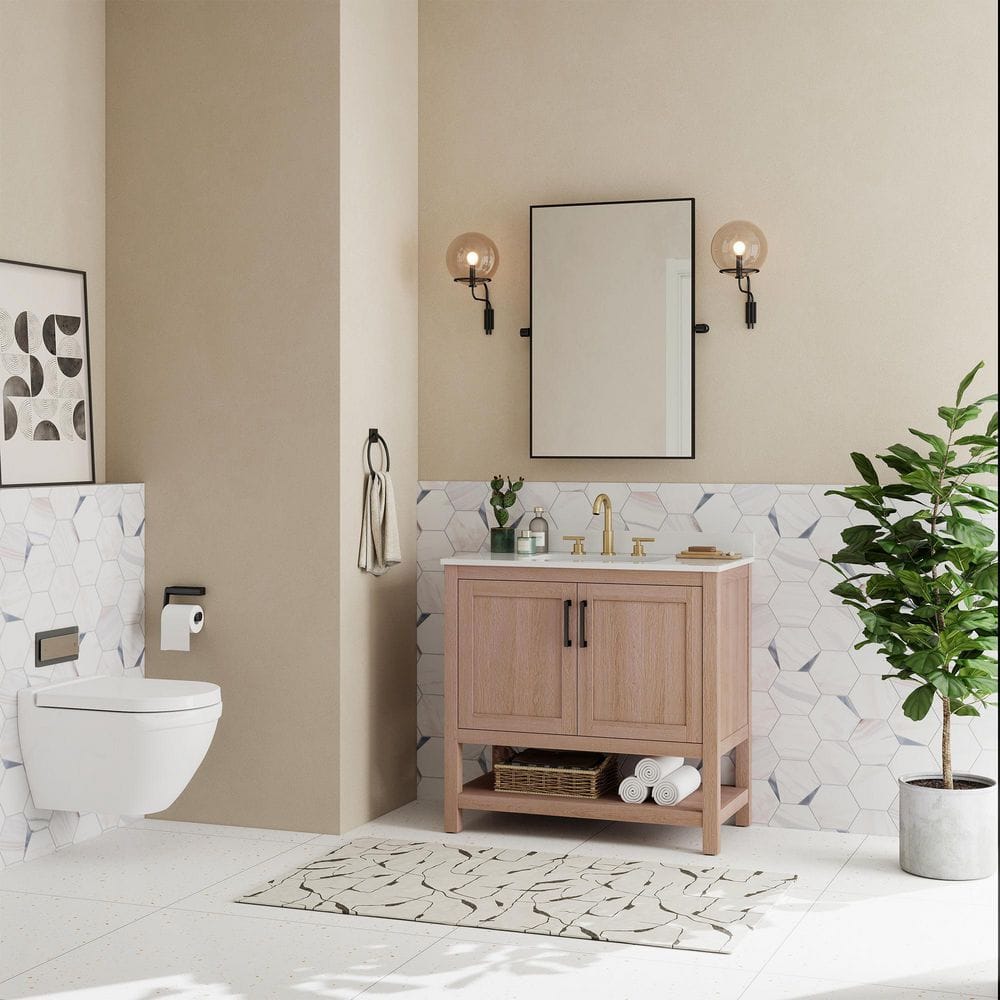 Brushed Gold 8-Inch Widespread 2-Handle Bathroom Faucet