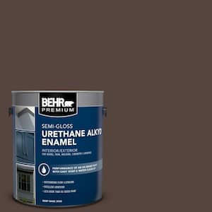 1 gal. #PPF-51 Dark Walnut Urethane Alkyd Semi-Gloss Enamel Interior/Exterior Paint