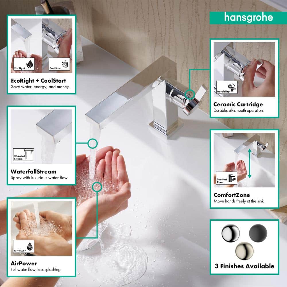 Tecturis E Chrome Single-Hole Bathroom Faucet with CoolStart