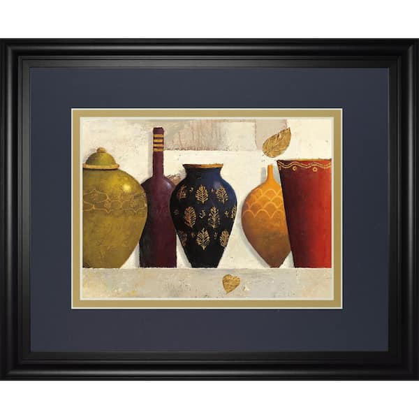 Classy Art "Jeweled Vessels" By J. Wiens Framed Print Nature Wall Art 34 in. x 40 in.