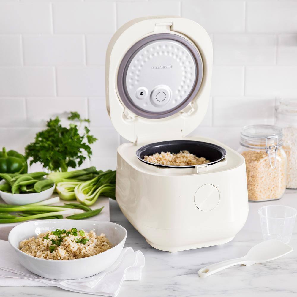 Cloud Cream Electric Non-Stick Rice Cooker with LED Display