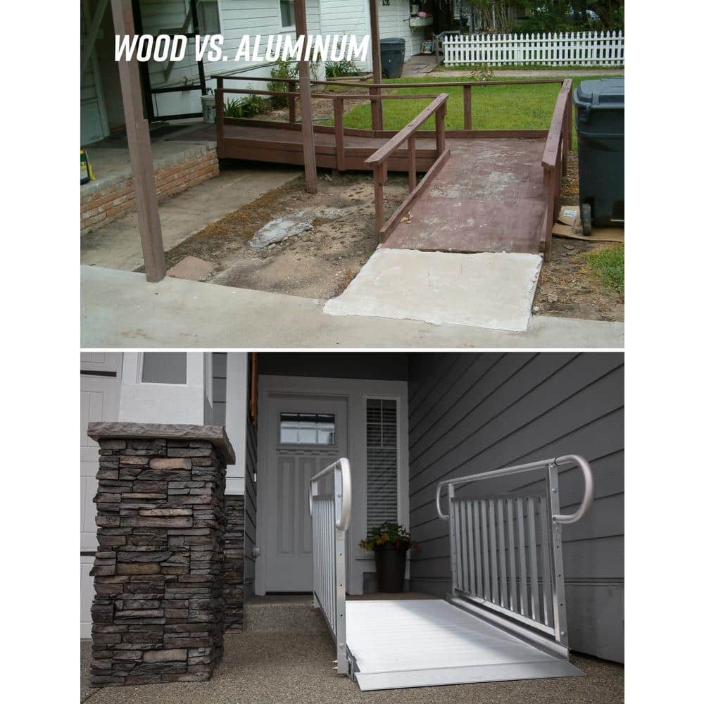 EZ-ACCESS 9-Foot Aluminum Portable Wheelchair Ramp with Handrails