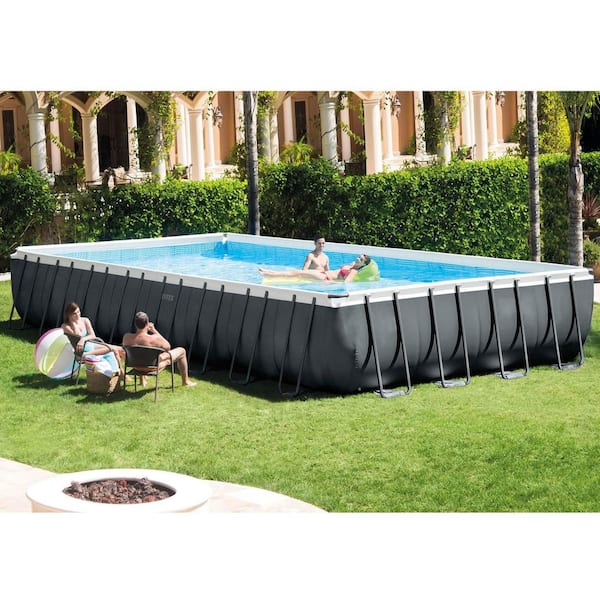 Ocean‘s Intex 32 ft. x 16 ft. Rectangular 52 in. Deep Metal Frame