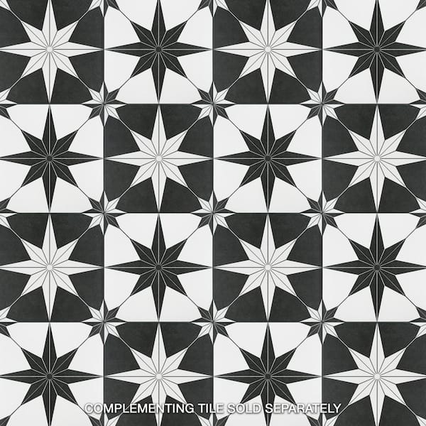 Merola Tile Stella Night 9-3/4 in. x 9-3/4 in. Porcelain Floor and