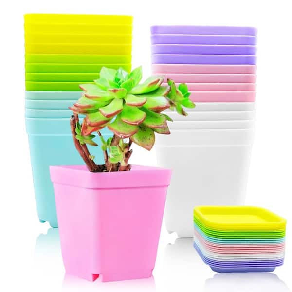 Multi-Colored - Plastic - Planters - The Home Depot