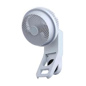 7 in. White 3-Speed Mounted Wall Fan with Adjustable Tilt, Timer and Remote Control