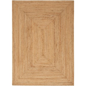 Natural Jute Natural 5 ft. x 7 ft. Solid Contemporary Area Rug
