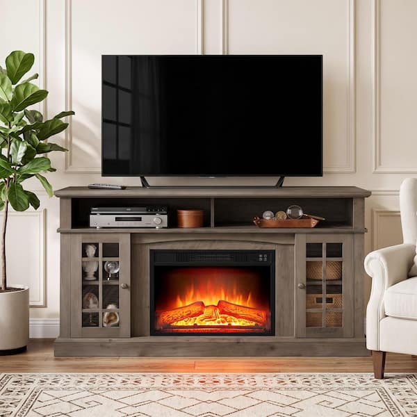 ToolCat 58 in. Freestanding Electric Fireplace TV Stant