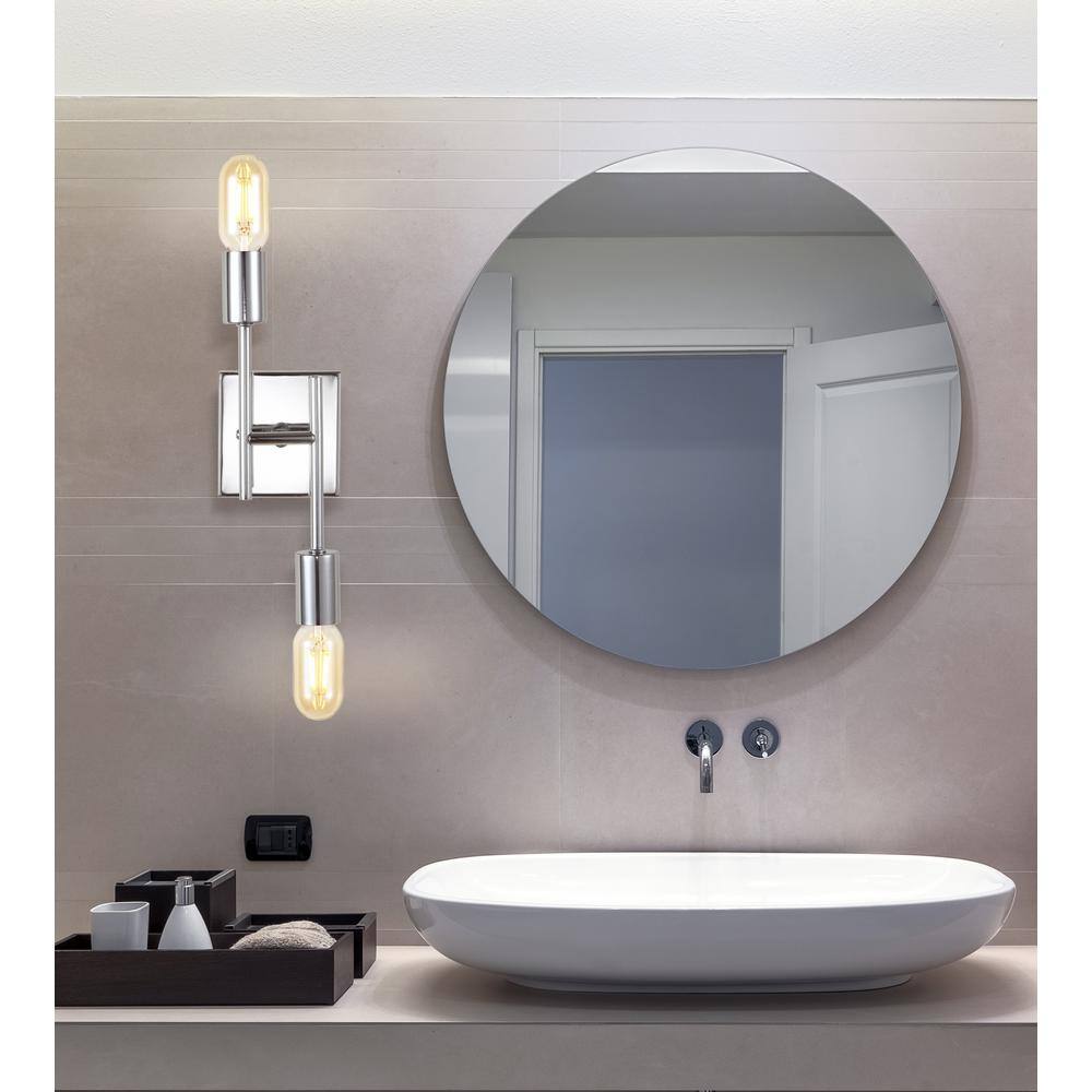 Turing 18.75" Polished Chrome LED Wall Sconce for Modern Homes