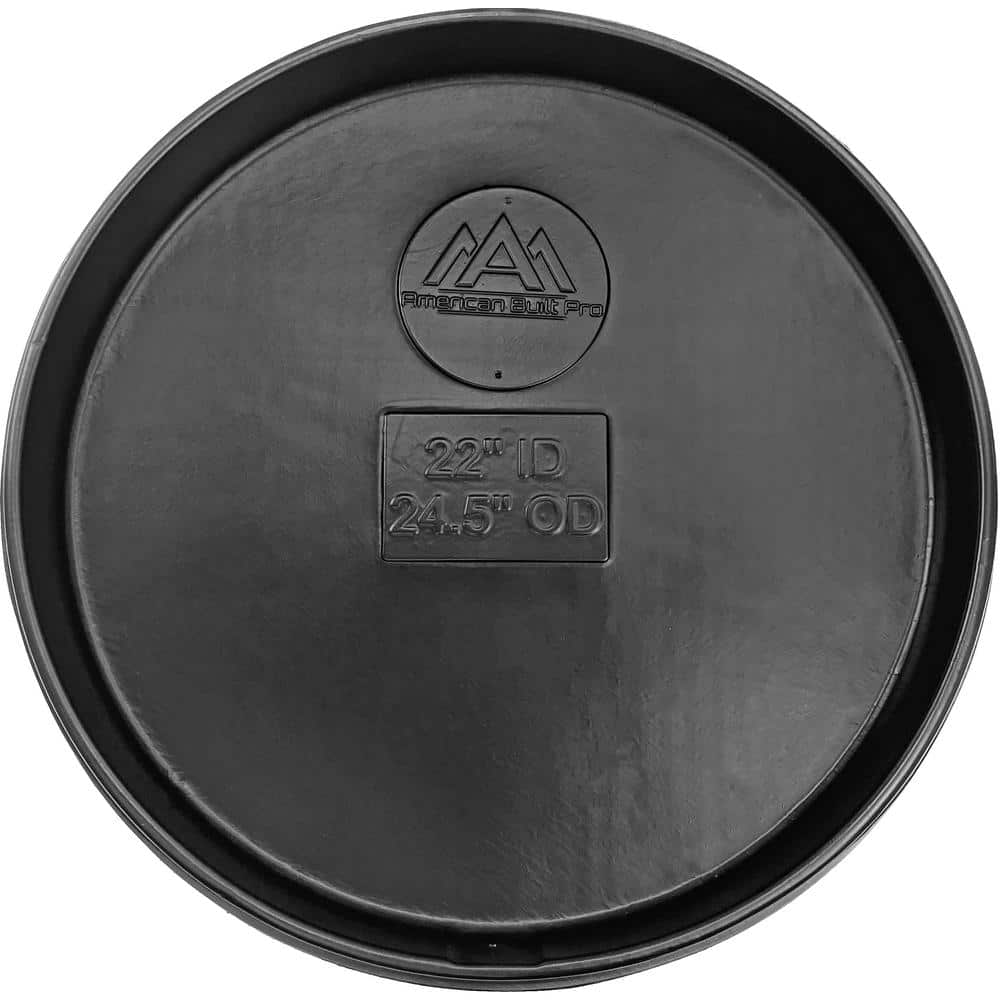AMERICAN BUILT PRO 22 in. Plastic Water Heater Drain Pan with 1 in