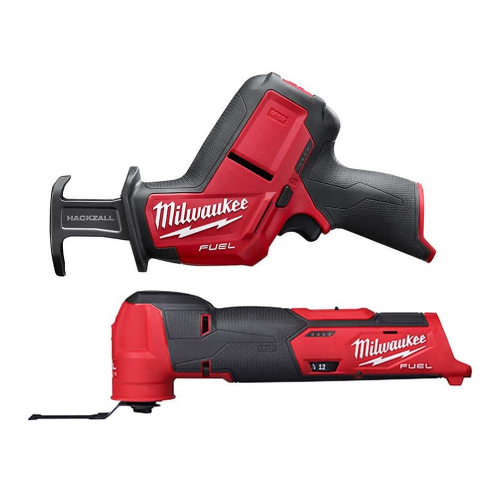 Milwaukee M12 FUEL 12V Lithium-Ion Cordless Oscillating Multi-Tool and M12  FUEL HACKZALL Reciprocating Saw 2526-20-2520-20 The Home Depot