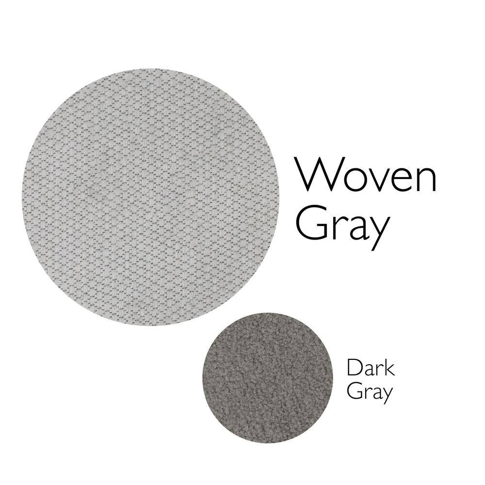 Gray Southwestern Pattern Stain-Resistant Indoor/Outdoor Rug 5'3"x7'
