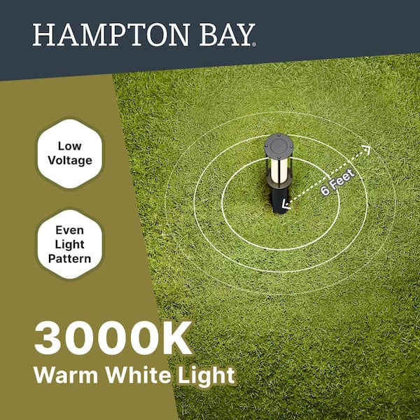 Hampton Bay Black Springs Low Voltage Black LED Path Light 99160 - The Home  Depot