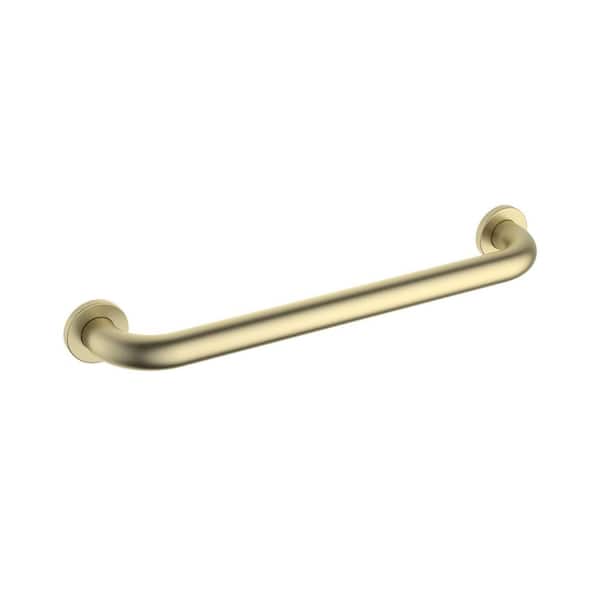18 in. Concealed Screw Grab/Assist Bar Shower/Toilet Grab Bar for Handicapped or Elderly in Brushed Gold