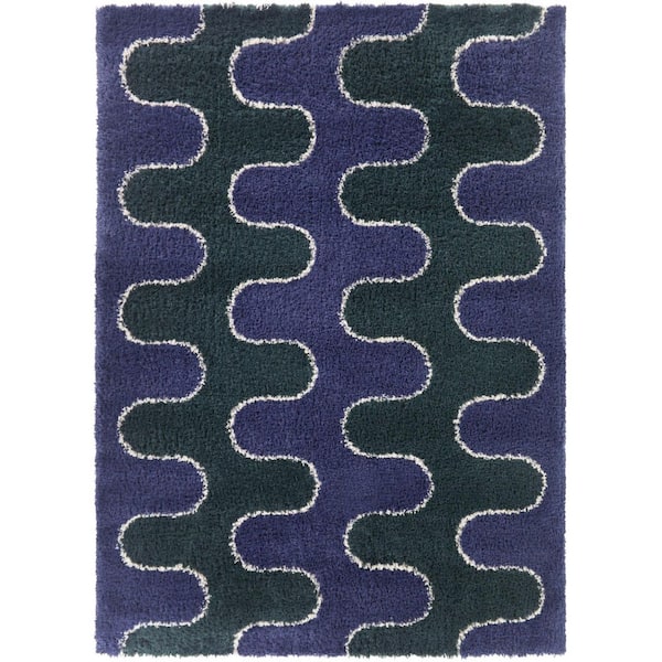 William 5 ft. x 7 ft. Navy Area Rug
