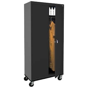Transport Wardrobe Series (36 in. W x 78 in. H x 24 in. D) Freestanding Cabinet in Black