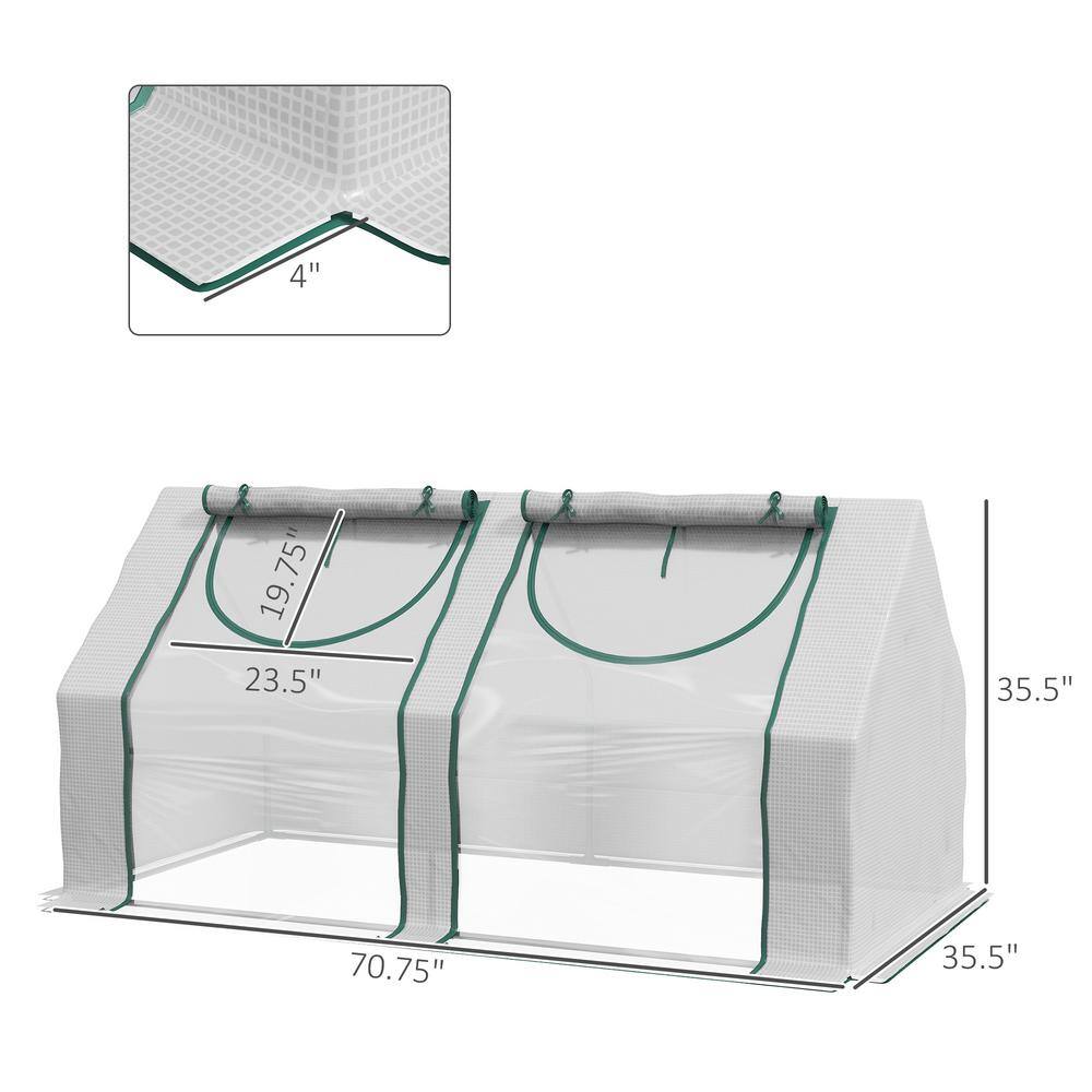 Outsunny 70.75" Clear Portable Greenhouse with Steel Frame