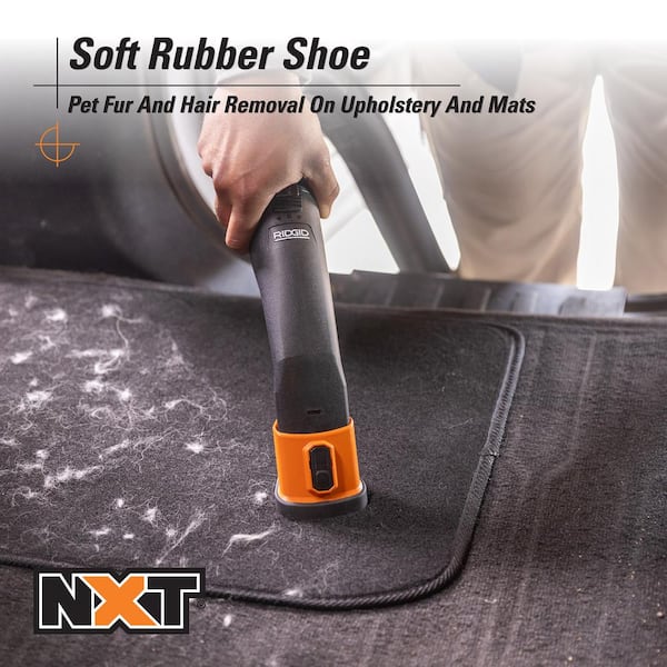 RIDGID - 2-1/2 in. NXT Max Car Nozzle Shoe Kit Attachments with Hard, Soft and Rubber Bristles for RIDGID NXT Wet Dry Vacs