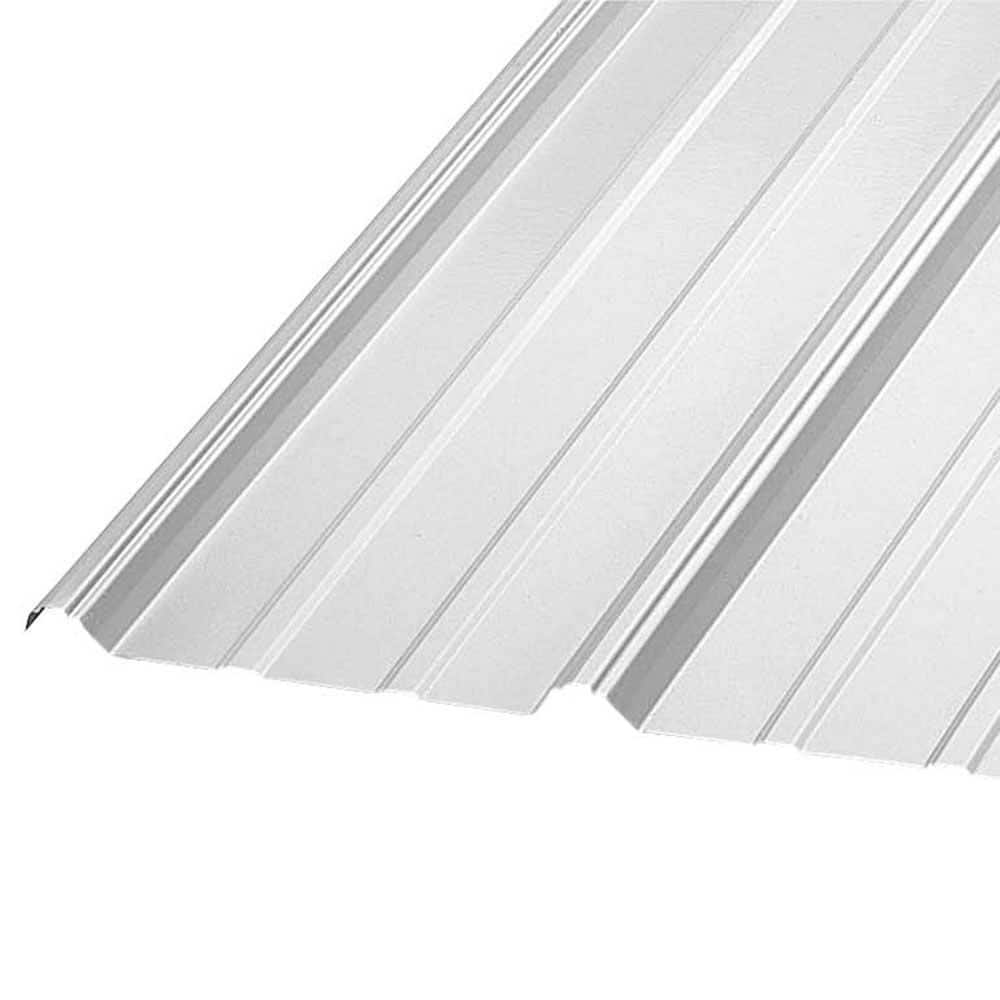 Gibraltar Building Products 12 Ft Pbr Galvalume Steel 26 Gauge Roof Panel In Metallic Pbr12g 26 The Home Depot