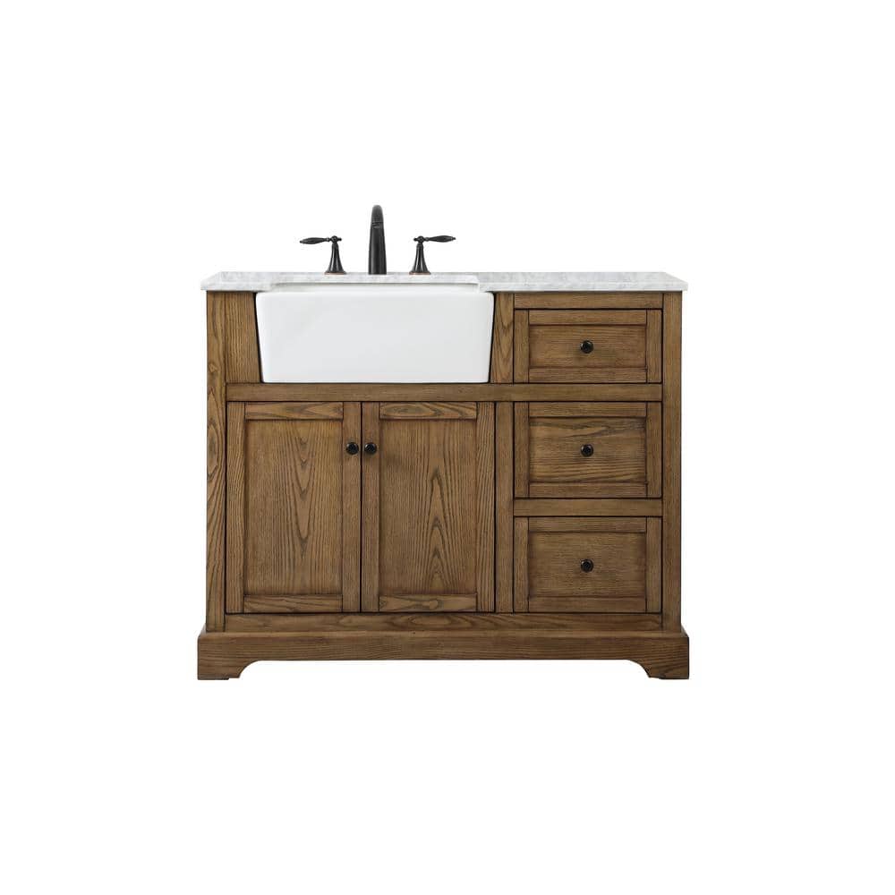 Simply Living 42 in. W x 22 in. D x 34.75 in. H Bath Vanity in Driftwood wi