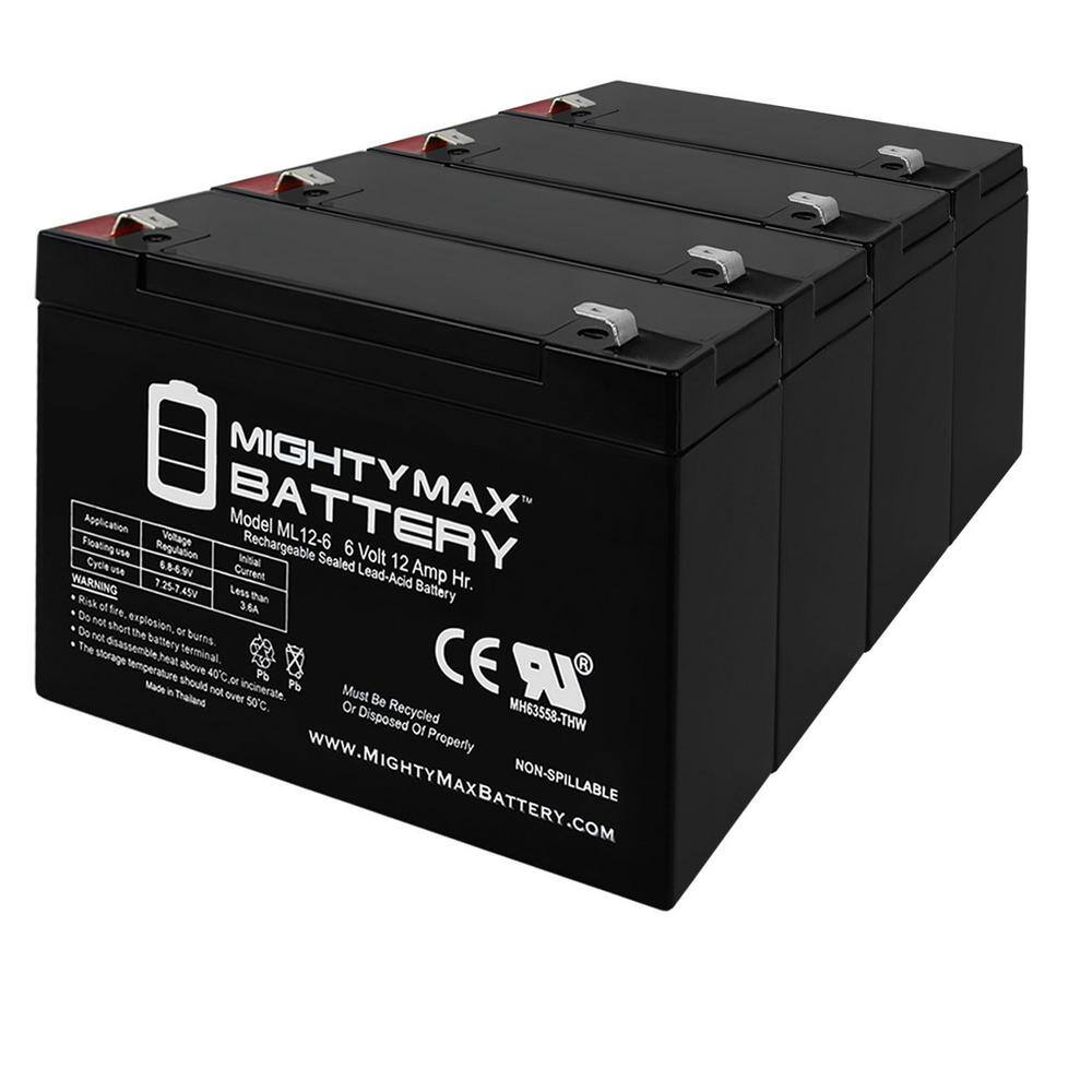 6V 12AH F2 Battery Replacement for Casil CA6120 - 4 Pack price history on PriceWatchPro