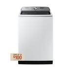 5.4 cu.ft. Extra-Large Capacity Smart Top Load Washer with ActiveWave Agitator and Super Speed Wash in White