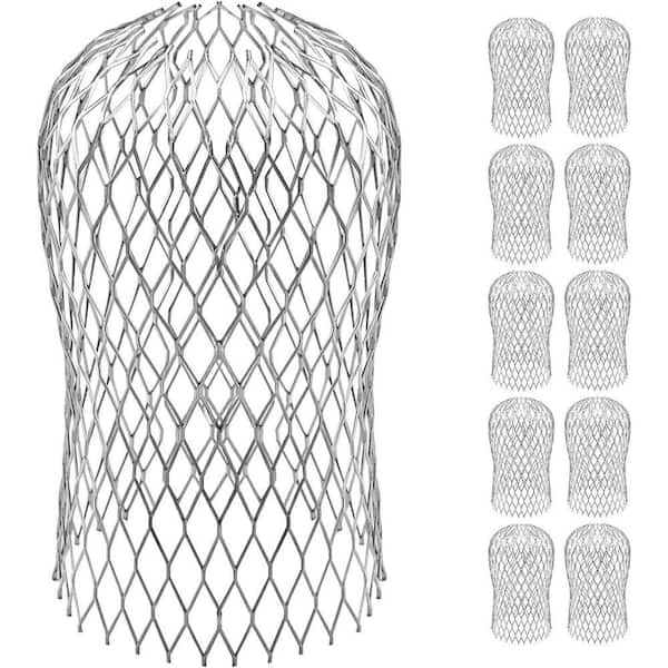 3.5 in. Aluminium Expandable Gutter Downspout Guard Wire Strainer for Preventing Blockage Leaves Debris, (10-Pack)