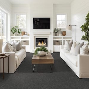 Plush Dreams I - Soothing-Gray 12 ft. 39 oz. Triexta Texture Installed Carpet