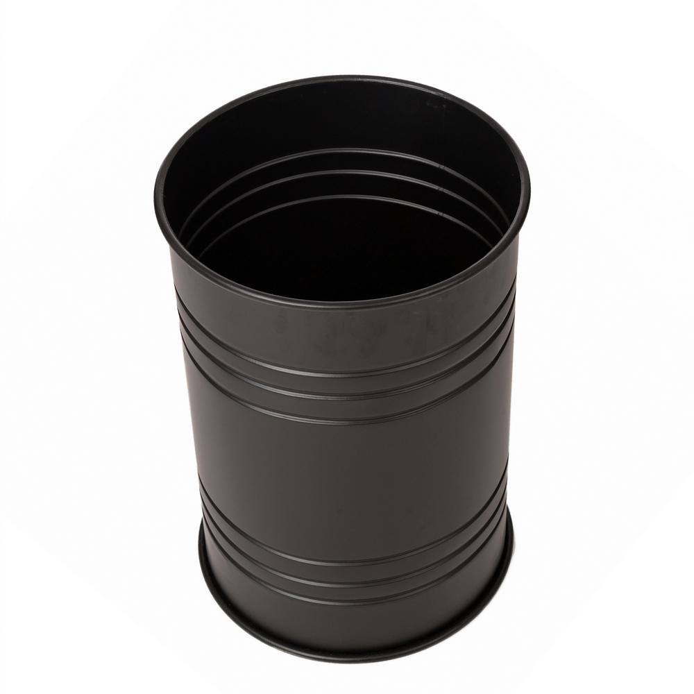Rustic Farmhouse 19" Black Metal Storage Stool with Honey Wood Lid