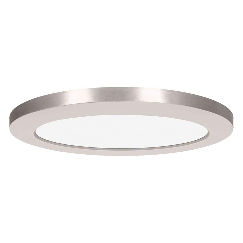 ModPLUS Brushed Steel 9" LED Flush Mount Light