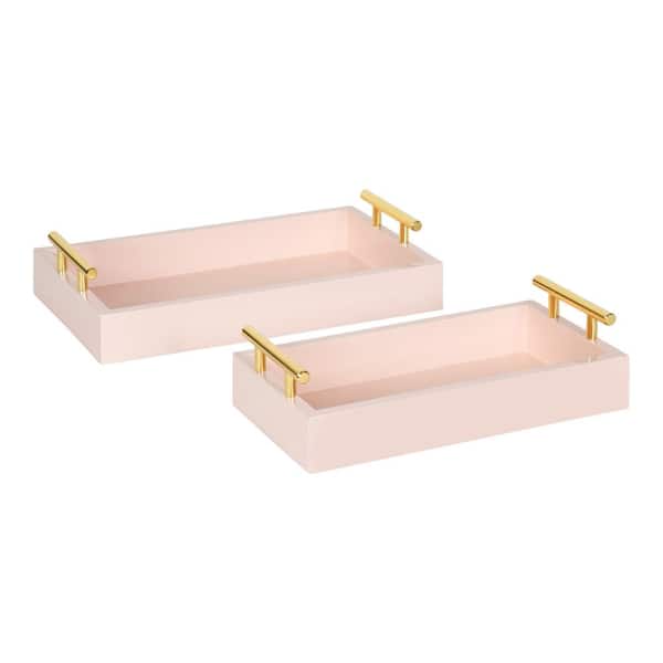 Kate and Laurel Lipton Pink Decorative Tray