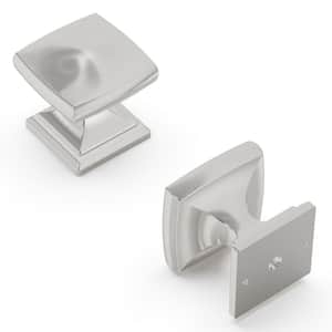Dover 1-1/4 in. Square Satin Nickel Cabinet Knob (10-Pack)