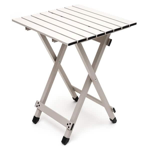 Clihome Multifunctional Grey Folding Camping Stool Folding Table