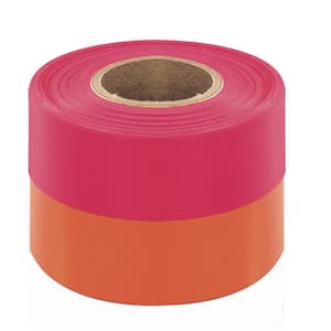 1-3/16 in. x 150 ft. Fluorescent Pink Flagging Tape (12-pack)