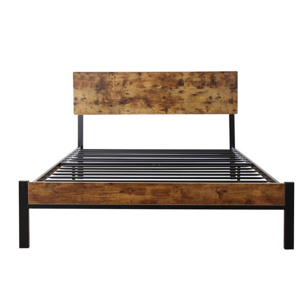 STICKON 77.4 in. W Black Twin Size Metal Frame Platform Bed