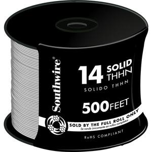 500 ft. 14-Gauge White Solid CU THHN Wire