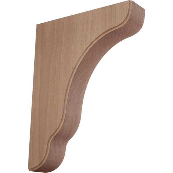 Ekena Millwork 1-3/4 in. x 7-1/4 in. x 9-1/2 in. Cherry Plymouth Wood Bracket
