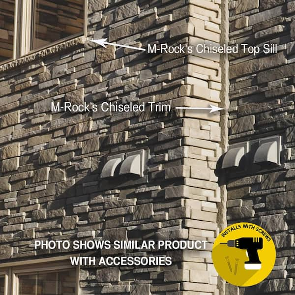 M-Rock - P-Series 5 in. x 20 in. Copper Hill Ledge Stone Concrete Stone Veneer (4.9 sq. ft./bx)