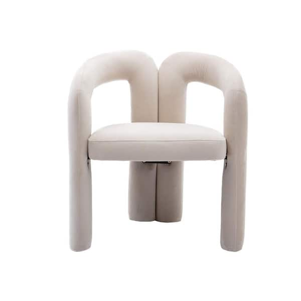 Fabric Upholstered White Swivel Accent Chair Armchair Round Barrel Chair  Comfy Single Sofa Modern Side Chair