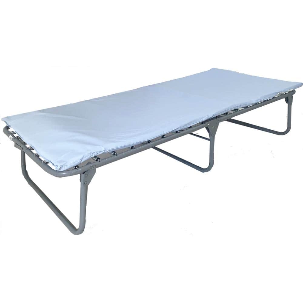 33.5 in. x 71 in. Extra Wide Folding Steel Cot with Easy Clean Vinyl Foam P