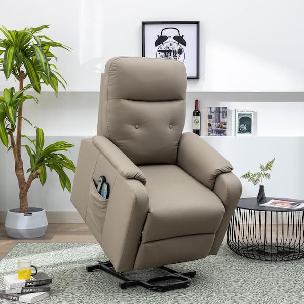 hzlagm Modern Ergonomic Electric Lift Recliner Chair with Footrest Single  Reclining Sofa Lounge Soft Cushion and Back Comfortable Armchair for Living  Room - Dark Gray 