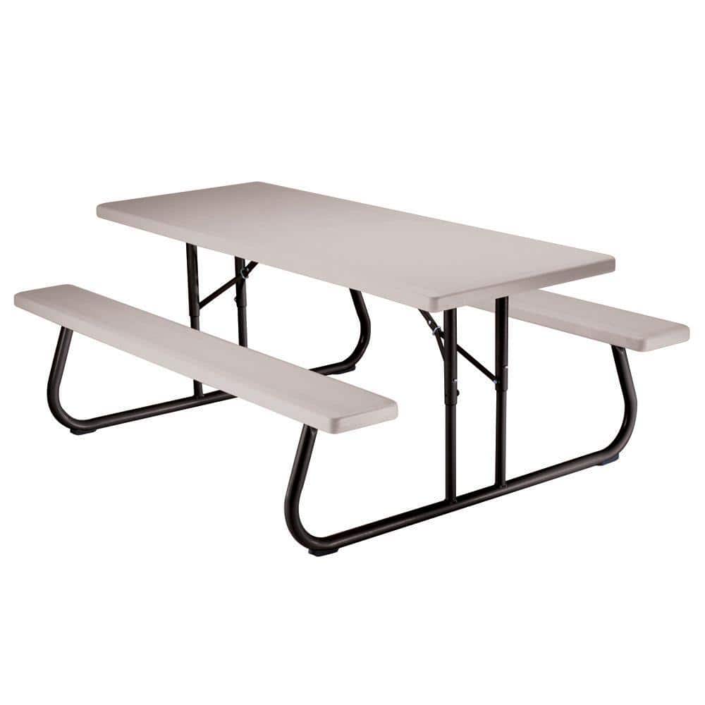 Lifetime 6 Ft Putty Folding Picnic Table 22119 The Home Depot