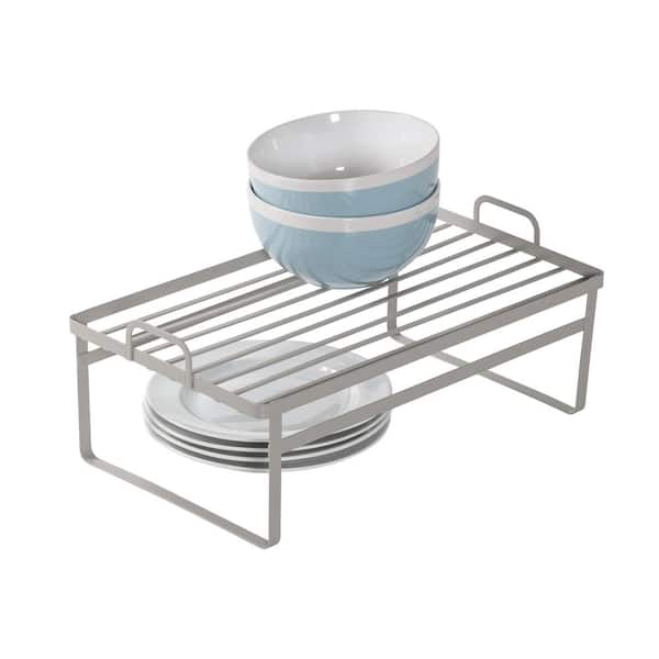 Honey Can Do Stackable Cabinet Shelf Helpers, Set of 2 - Gray