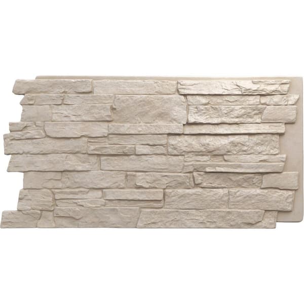 Ekena Millwork Acadia Ledge 49 in. x 1 1/4 in. Sea Shell Stacked Stone ...