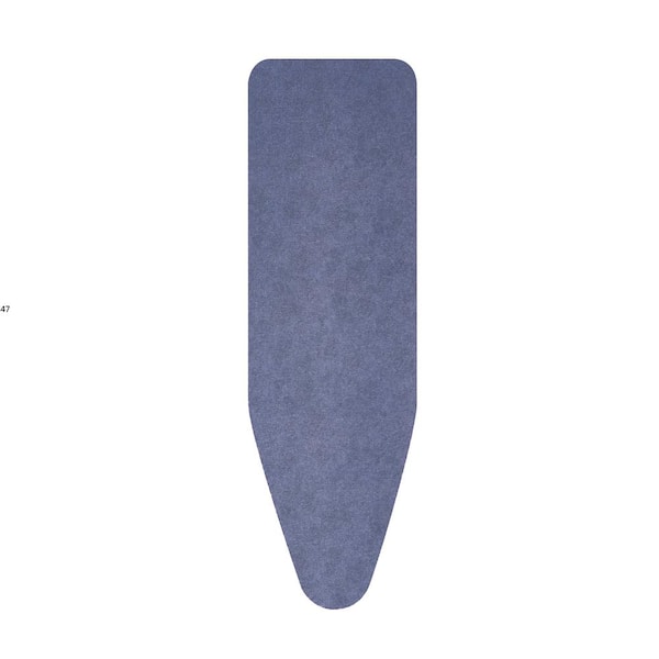 Brabantia Cotton Ironing Board Cover Denim Blue Small Size A (43 in. x 12 in.) with (0.3 in.) Foam Padding
